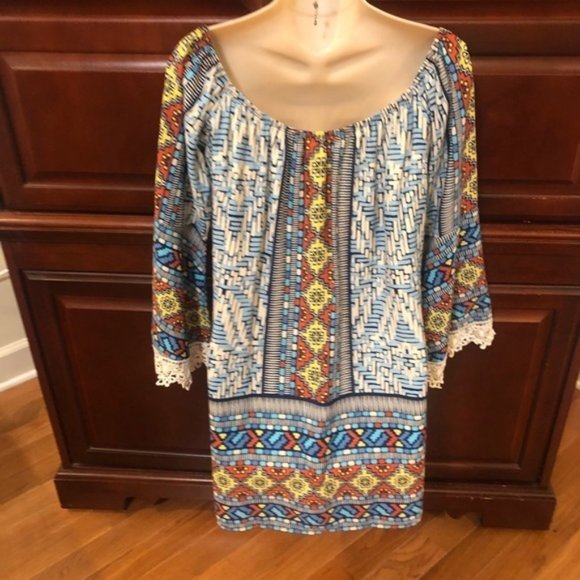 Pink owl graphic design dress with lace‎ accents - Picture 6 of 9